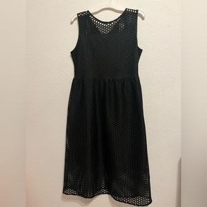 Black Eyelet Maxi Dress